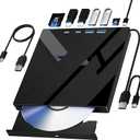 Wbacon External CD/DVD Drive for Laptop, 7 in 1 USB 3.0 Optical Disk Drive
Portable CD/DVD Player Burner Reader Writer, CD DVD +/-RW Disk Drive for Laptop Desktop PC Windows 11/10/8/7/XP Mac Linux
