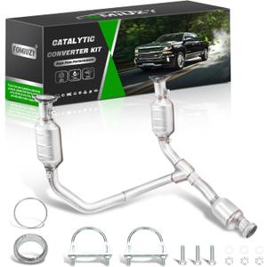 Catalytic Converter Kit Direct-Fit Chevy Silverado GMC Sierra 1500 2014 2015 2016 2017 2018 Suburban Tahoe Yukon XL 4.3L 5.3L 6.0L