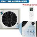 Upgraded Remote Control RV Roof Vent Fan, 12V DC 14" Quiet RV Roof Fan with Rain Sensor, 10-Speed, Reversible