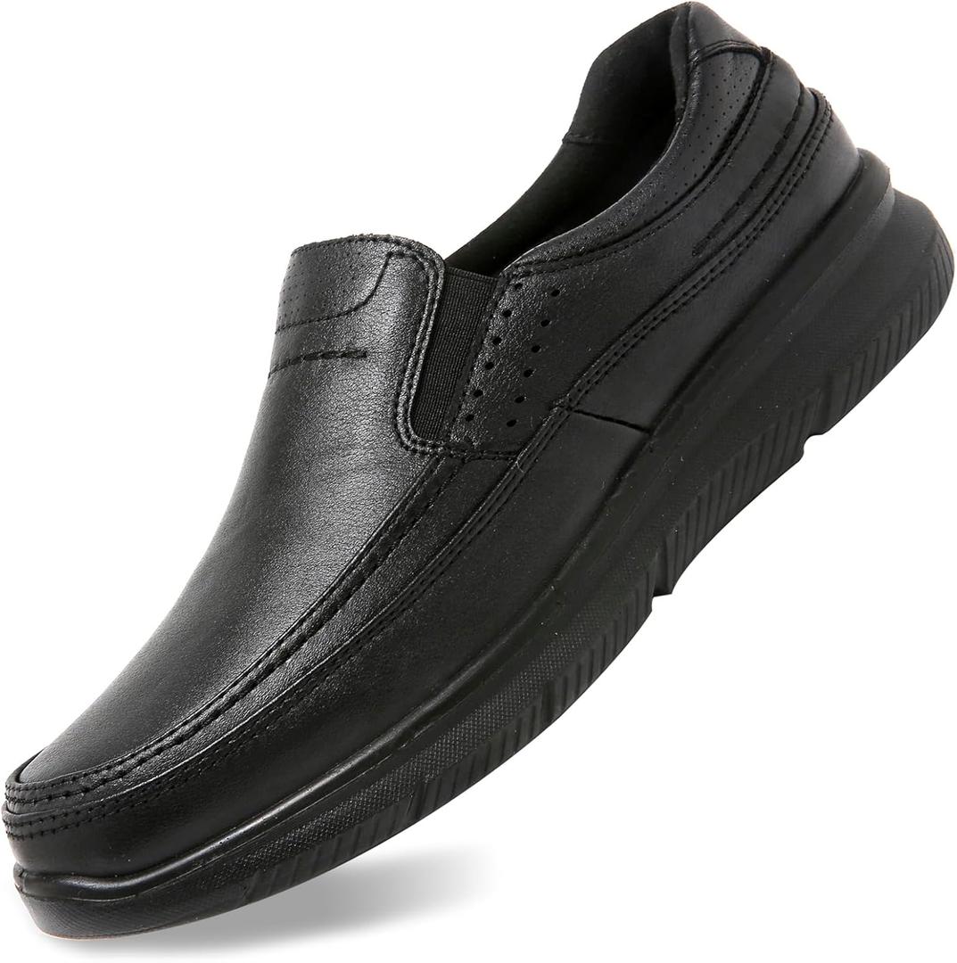 Men's Slip On Casual Loafers, Comfortable Walking Shoes for Men, Lightweight Dress Shoes for Office Driving (9, Black)