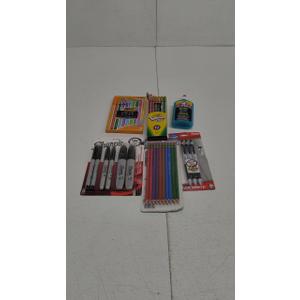 Mixed Stationery Items Pens, Pencils, Paper Clips, Markers, Glue
