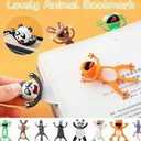 4 Piece Animal Bookmarks,Funny Bookmark for Kids,PVC Bookmark,Children Gift