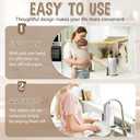 2 x Paper Towel Holder Countertop, Premium Stainless Steel Black Paper Towel Holder with Anti Slip & Waterproof, Freestanding Countertop Paper Towels Holder for Kitchen, Tabletop, Bathroom