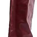 Yishaweiqi Ruched Slouchy Over The Knee Boots for Women Covered Wedge Heel Wide Calf Pointed Toe Casual Thigh High Boots 8.5