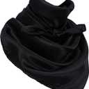 6 Pieces Silk Bandanas 35 Inchese Unisex Paisley Cowboy Head Wrap Scarf for Men Women Headband Oversize Bandana Bulk (Red)