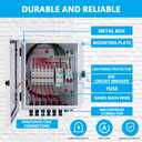 6 String Metal Solar Combiner Box, PV Combiner Box with 20A Rated Current Fuse, Surge Protective Device & 63A Air Circuit Breaker (6 String) (6 String)