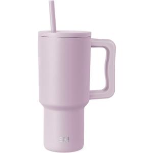 Simple Modern 30 oz Trek Tumbler with Handle and Straw Lid | Cup Holder Friendly Insulated Stainless Steel Travel Mug | Lavender Mist