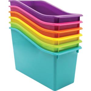 Teacher Created Resources Brights Plastic Book Bin 6-Pack (TCR2088636)