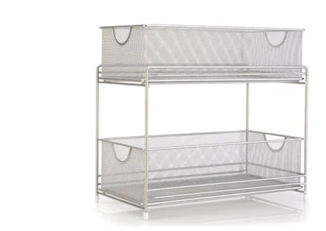 Satin Nickel Metal Vanity Tray