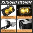 LED Headlight for Ebike, 6500K 20W Waterproof Compatible with Ridstar Q20 RadRunner RadMini RadRover RadExpand, 3Pin 12V-60V for Ebike Light