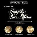 Happily Ever After LED Neon Light Sign, Wedding Neon Led Signs for Bridal Shower Bachelorette Bridal Engagement Party Decorations Wall Decor Lights Valentine's Day Dimmable USB Powered(16.9"*9.1")