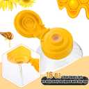 Tioncy 120 Pcs Clear Plastic Honey Bottles 16 Oz Honey Jars with Lids Honey Bottle Containers Empty Honey Bear Bottle Squeeze Honey Bottle for Easy Storing and Dispensing