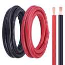 4/0 Battery Cable, 10FT Red + 10FT Black 4/0 Welding Cable, Stranded Oxygen-Free Pure Copper Wire for Automotive, Battery, Solar, Marine and Generator