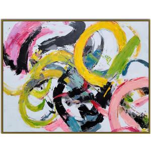 Yihui Arts Abstract Canvas Wall Arts - Hand Painted Textured Contemporary Artwork for Modern Home Decor, Size: 24"L x 16"W