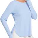 BALEAF Women's Sun Shirts UPF 50+ Long Sleeve Hiking Tops Lightweight Quick Dry UV Protection Outdoor Clothing (Small, 01-light Blue)