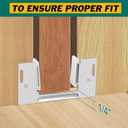 8Pcs Pocket Door Guide Bottom, Hidden Bottom Sliding Door Guide, Jamb Mounted, Steel Bracket for 1-3/8-Inch Thick Doors