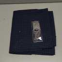 Inhousolu Fabric Shower Curtain Waffle Weave, Navy Blue 230 GSM Heavy Duty, Weighted Hem, 8 Metal Hooks, Water Repellent, Machine Washable, Hotel Spa Luxury Bath Curtain Set, 36 x 72 Inch