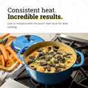 Lodge Essential Enamel Cast Iron Dutch Oven - Perfect for Bread Baking, Braising, Marinating & Slow Cooking - Features Moisture-Sealing Lid & Dual Handles - Kitchen Essentials - 6 Quarts - Caribbean Blue