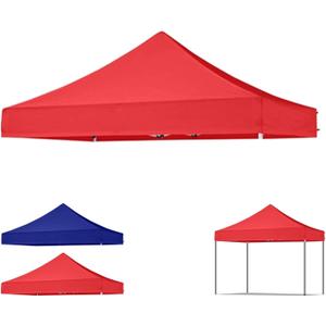 Canopy Replacement Top Only,Canopy Cover Waterproof Sunshade Top Outdoor Canopys Replacement Parts,for Commercial Instant Outdoor Portable Patio Lawns Gazebo Outside Camping (Red 6x6ft)