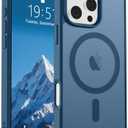 SUPFINE Magnetic for iPhone 16 Pro Max Case (Compatible with MagSafe) (Military Grade Drop Protection) Slim Translucent Matte Shockproof with Anti-Fingerprint Phone Case, Deep Blue