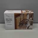 Hair Dryer Holder Cabinet Door 3-in-1 Adhesive Hair Tool Organizer Wall Mounted Adjustable Height Blow Dryer Holder Under Sink Bathroom Hair Appliance Organizer and Storage Countertop(White)