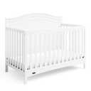 Graco Paris 4-in-1 Convertible Crib GREENGUARD Gold Certified, Converts to Toddler Bed and Daybed, Fits Standard Full-Size Crib Mattress, Adjustable Mattress Support Base (White)