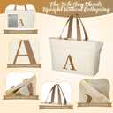 2 x TRSODD Mothers Day Gifts for Nana Personalized Best Nana Birthday Gifts for Women Tote Bag and Makeup Bag Set
