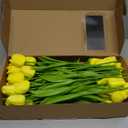 ucky Artificial Flowers 40Pcs Tulips Realistic Touch Spring Summer Fake Flowers for Home Decor Outdoor Garden Parties and Wedding Decorations Mother's Day Easter Gifts (Yellow, 40 Pcs)
