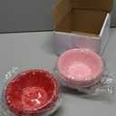 Meanplan 100 Pcs Mother's Day Plastic Disposable Bowl 12 oz Pastel Pink Green Soup Dessert Salad Bowl Candy Snack Plate Serving Supplies for Summer Holiday Birthday Wedding Party (Red Pink)