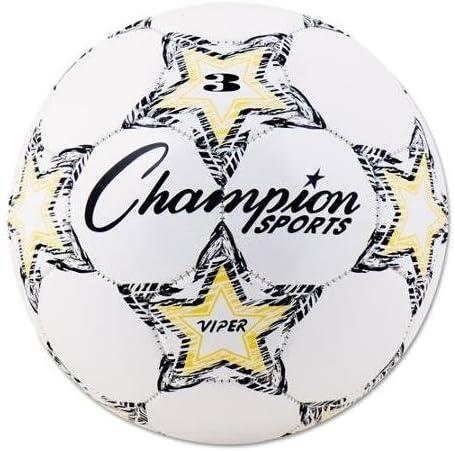 Champion Sports Viper Soccer Ball  Sizes 3, 4, 5  Soft Touch TPU Cover, Durable Butyl Bladder, Youth & Adult Training Ball for Indoor & Outdoor Play, Multi-Color Design
