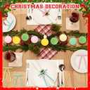 45 Pcs Pastel Christmas Bulbs Ornaments for Christmas Tree Set 15 Pcs 3.15'' Pastel Candy Balls 30 Pcs Velvet Bows Decor Set Macaron Xmas Tree Hanging Ornaments Wreath Garland Decor