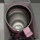 Insulated Tumbler with Handle and Straw, 40 OZ Vacuum Stainless Steel Water Bottle Travel Mug Metal Cup with Fruit Diffuser