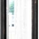 AAZZKANG Wall Mounted Mirror Small Rectangular Retro Mirrors with Wood Frame for Bedroom Living Room Bathroom Entryway Large 20"x16" (Pitchdark)