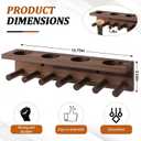 Weysat Baseball Bat and Ball Holder Wall Mounted Display Rack for 4 Sets of Baseballs and Bats, Wooden Storage Rack Stand Hanger Softball Storage Organizer (Walnut)