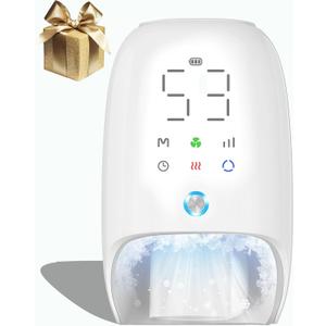 Cordless Hand Massager with Heat and Compression, Kneading Rollers,Compression Massage for Wrist and Fingers, Gifts for Mom Dad Women Men(M)