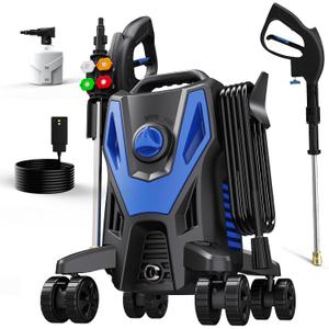 5000PSI PowerWasher with 4 Quick Connect Nozzles, Foam Cannon for Car, Lane, Patio Cleaning