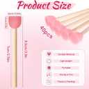 40 Pieces Round Sponge Paint Brush, 0.6 Inch Round Sponge Foam Brush Set Painting Tools for Acrylic Painting and Face Paintbrush Arts and DIY Crafts, Pink