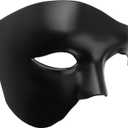 Hoshin Masquerade Mask, Half-Face Mardi Gras Decorations Venetian Masks for Mens (Black)