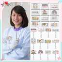 24 Set Dental Assistants Gifts Bulk Dental Hygiene Makeup Bags Teeth Retractable Badge Reels for Nurse Doctor Dentist Hygienist Appreciation Gifts Hospital Office Supplies