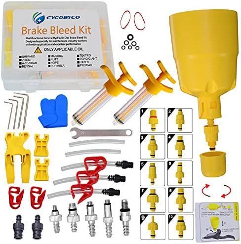 CYCOBYCO Brake Bleed Kit,Bicycle Hydraulic Disc Brake Mineral Oil Bleed Kit for Shimano,SRAM,AVID,MAGURA,TEKTRO,Hayes Compatible with All Models