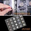 Coin Collection Book for Collector,260 Pockets Fireproof Coin Collection Holder Album,Coin Collection Organizer Storage Box Case Album for 20/25/ 27/30/ 38mm Coins, Black