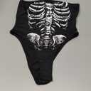 Milumia Women's Goth Punk Tube Top Y2k Strapless Fitted Bodysuit Party Clubbing Size Medium