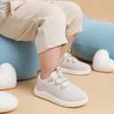 MORENDL Toddler Shoes Boys Girls Slip On Wide Shoe Baby Walking Shoes Breathable Zero Drop Sneakers Minimalist Tennis Outdoor CreamWhite Size 7