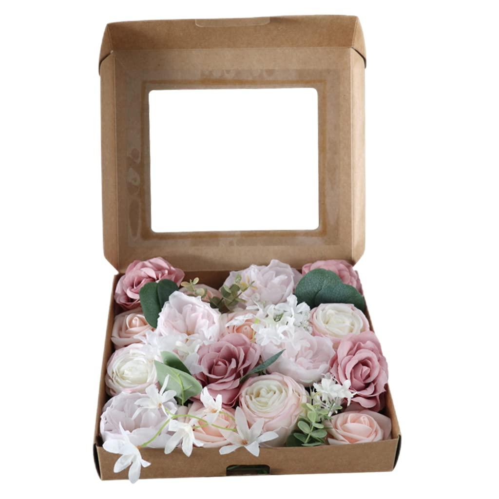 Artificial Rose Bouquet Box Flowers Head Valentines Home Decor Bridal|Home & Garden | Home Decor | Floral Decor|1 Piece Artificial Rose Bouquet Box