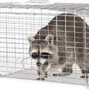 Animal Traps,Live Animal Trap for Cats,Raccoons,Rabbits,cat Trap for Stray Cats,Live Traps for Raccoons,Steel Foldable with Pedal Triggers (37.2 x 13 x 14.37 inches)