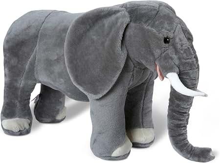 Melissa & Doug Giant Elephant - Lifelike Stuffed Animal (Over 3 feet Long)