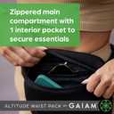 Gaiam Altitude Waist Pack - Storage Belt Bag for Women And Men - Adjustable Belt With Lightweight Pouch For Storing Essentials (One Size, Morning Dew)