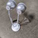 Kitchen Heat Lamp Food Warmer Single/Double Bulbs Buffet Carving Station lamp Display Heating Preservation Light,Portable 250 watt Heat Lamp (Color : Silver, Size : Double head)