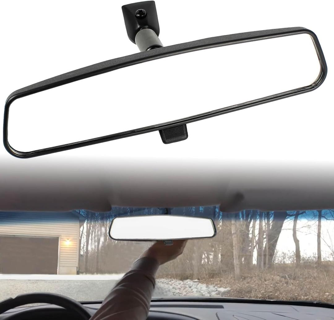 Car Rear View Mirror Reverse Mirror Compatible With 1972-2018 Jeep Wrangler Compass Patriot Cherokee Dodge RAM Charger Dakota Challenger Toyota KIA Hyundai Ford Replaces 8993023K 8993-023K