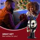 2 x Gothic Skeleton Figurine, Matte Resin, 10 inches Height, White and Black, Fantasy Collection